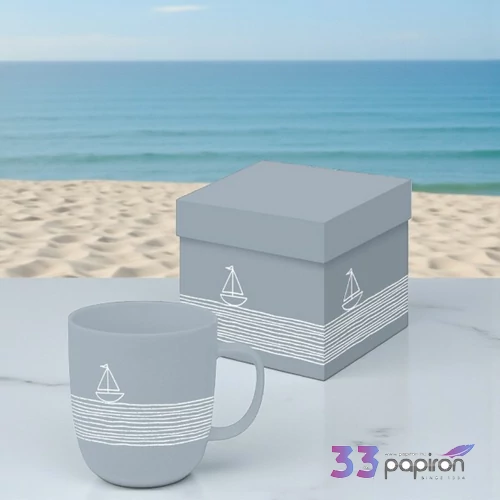 Bögre porcelán 3,5dl dobozban,Pure Sailing blue