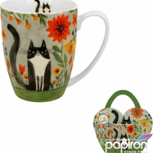 Bögre Porcelán 3,5dl díszcsomagolásban, Cat's Wordl -Me dobozban