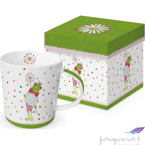 Bögre Porcelán 3,5dl Happy Frog dobozban