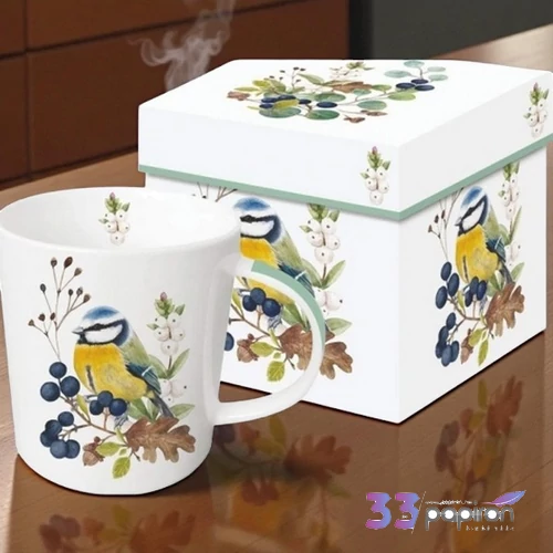 Bögre porcelán 3,5dl Oiseau en Nature dobozban
