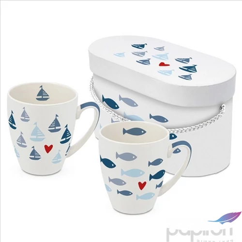 Bögre Porcelán 3,5dl Seaside 2db-os dobozban