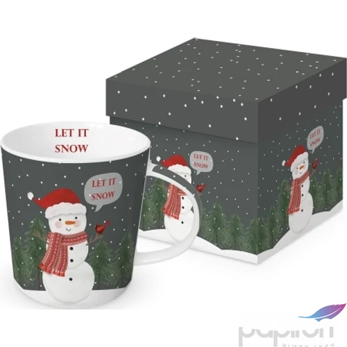 Bögre Porcelán 3,5dl Snowman in Grey dobozban