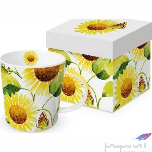 Bögre Porcelán 3,5dl Sunflowers dobozban