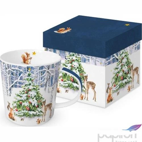 Bögre Porcelán 3,5dl Winter Forest dobozban