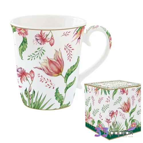 Bögre porcelán 2,7dl Botanic chic dobozban