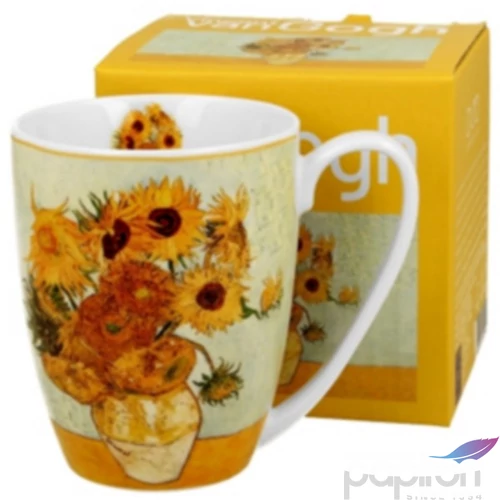 Bögre porcelán 360ml dobozban, Van Gogh: Napraforgók