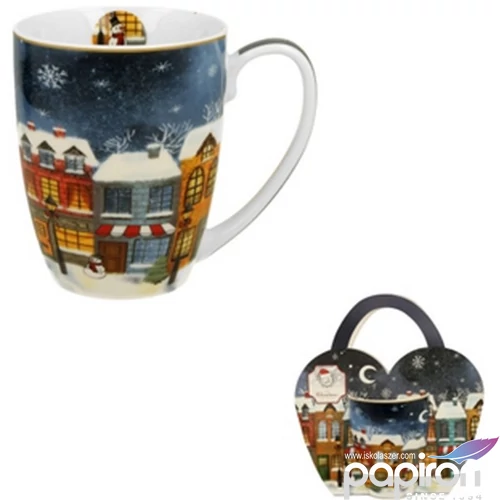 Bögre porcelán 360ml díszcsomagolásban, Christmas City