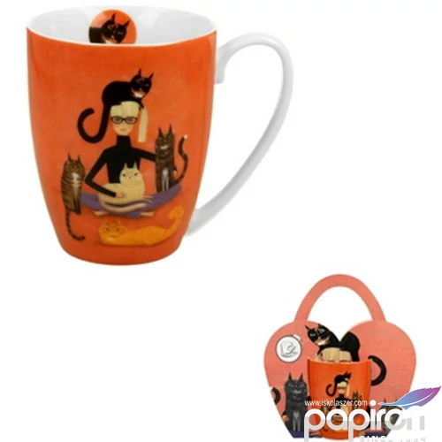 Bögre porcelán 360ml díszcsomagolásban, Cindy for Kitties