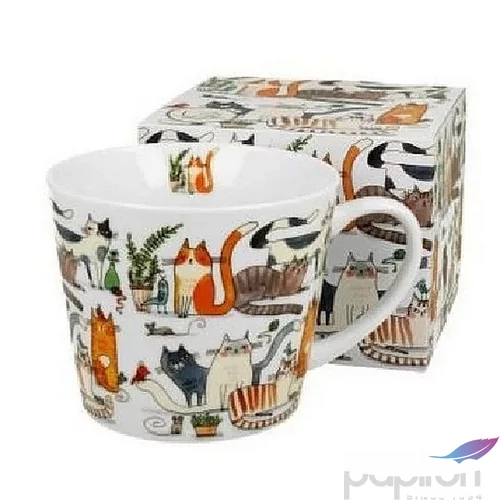 Bögre porcelán 610ml Lazy Cats