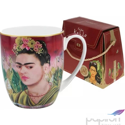 Bögre porcelán 380ml dobozban, Frida Kahlo: 0narckép