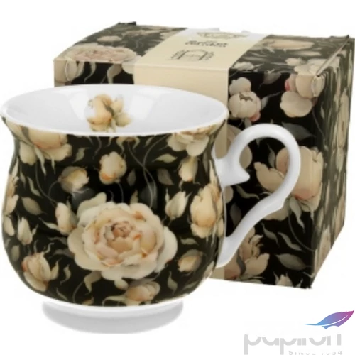 Bögre porcelán 400ml dobozban, English Roses Black
