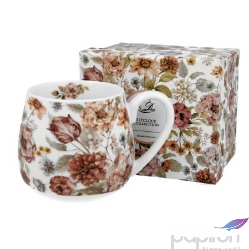 Bögre Porcelán 4,3dl Pastel Flowers White dobozban