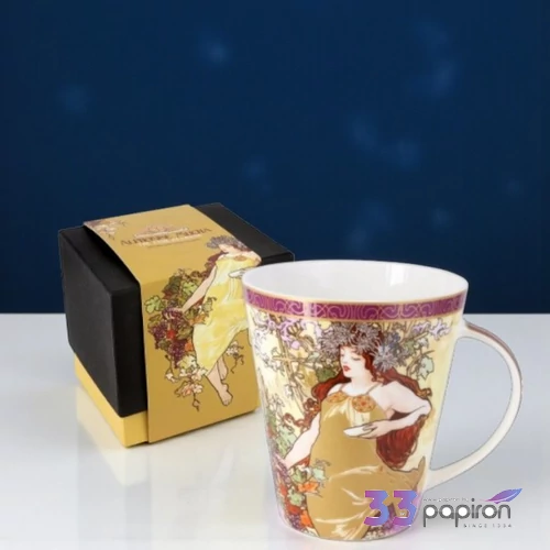 Bögre porcelán 450ml Mucha: Ősz