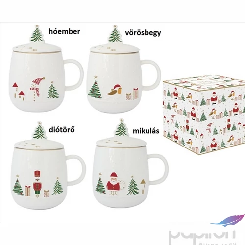 Bögre porcelán 4,5dl Let it Snow dobozban