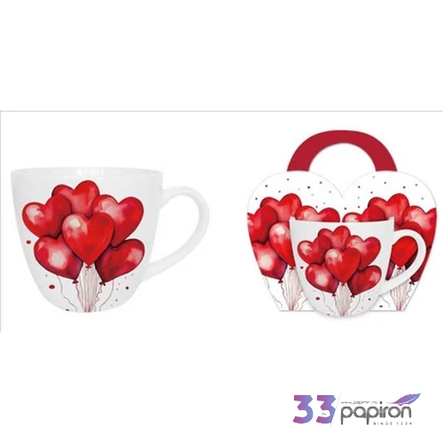 Bögre porcelán 460ml Balloons 1 díszcsomagolásban