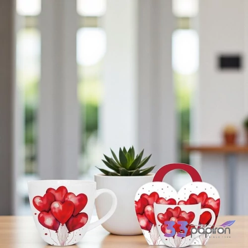 Bögre porcelán 460ml Balloons 1 díszcsomagolásban