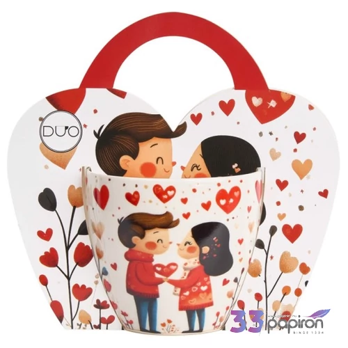Bögre porcelán 460ml Couple díszcsomagolásban