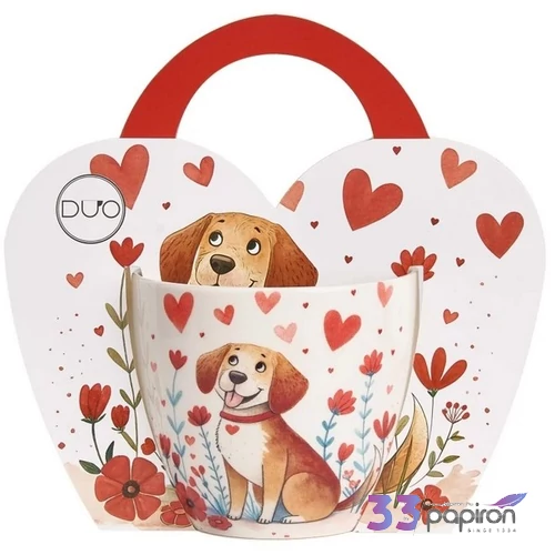 Bögre porcelán 460ml Dog díszcsomagolásban