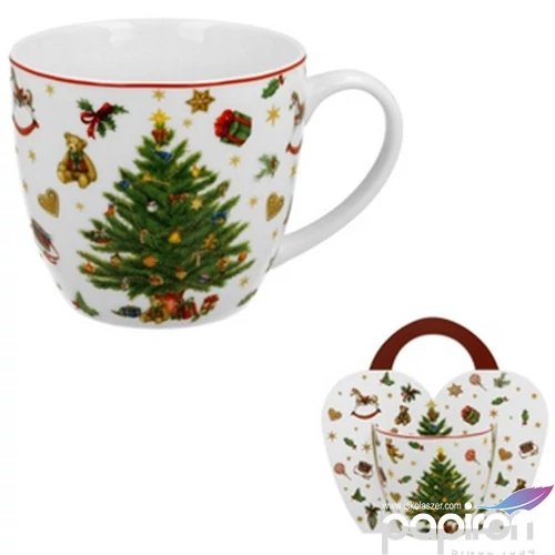 Bögre porcelán 460ml díszcsomagolásban, Christmas Tree 