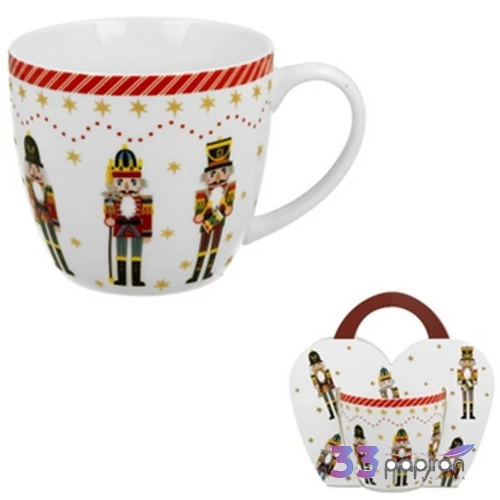 Bögre porcelán 460ml díszcsomagolásban,Christmas Nutcracker