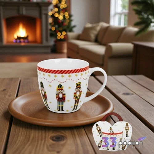 Bögre porcelán 460ml díszcsomagolásban,Christmas Nutcracker