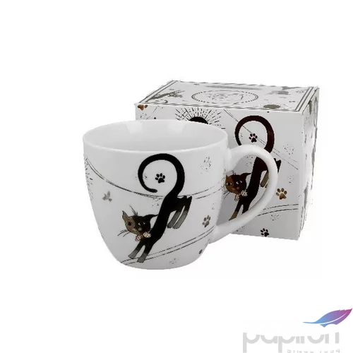 Bögre porcelán 460ml cicás