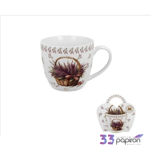 Bögre porcelán 4,6dl Lavender dobozban