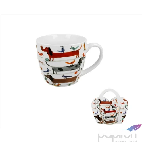 Bögre Porcelán 4,6dl Long Dogs dobozban