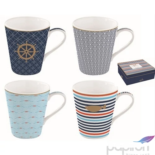 Bögre Porcelán 3dl Coffee Mania Bord De Mer 4db-os dobozban
