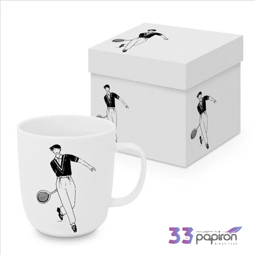 Bögre porcelán 4dl Atelier Tennis 4db-os dobozban
