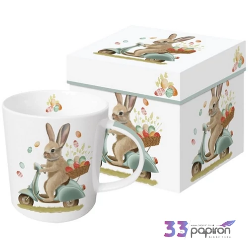 Bögre porcelán 4dl dobozban, Bunny Dash