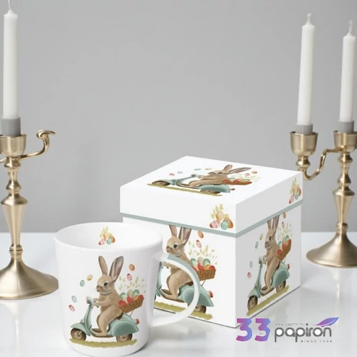 Bögre porcelán 4dl dobozban, Bunny Dash