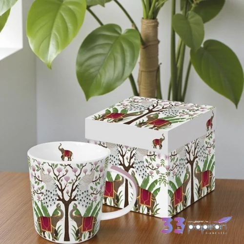 Bögre porcelán 4dl Elephants