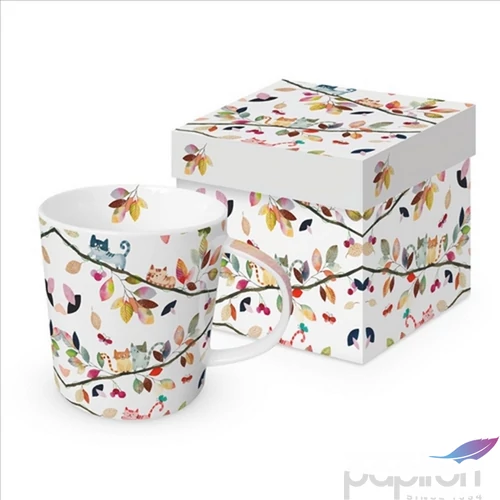 Bögre Porcelán 4dl Fall Cats dobozban