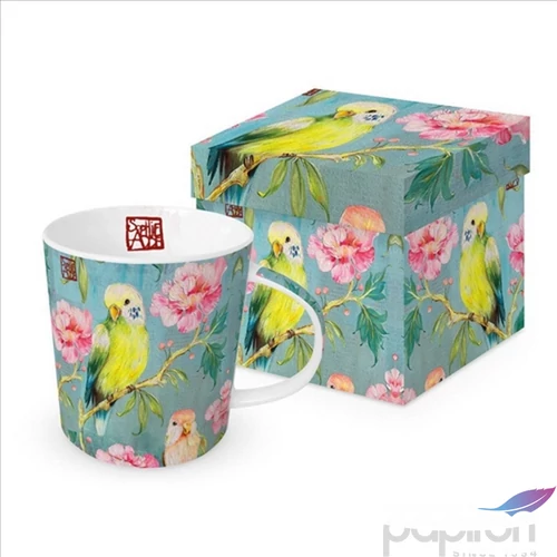 Bögre Porcelán 4dl Perruches dobozban