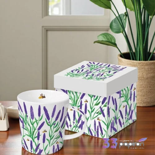 Bögre porcelán 4dl Tracey's Lavendula dobozban