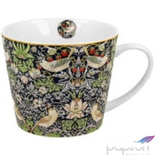 Bögre porcelán 600ml dobozban, William Morris:Strawberry Thief Blue