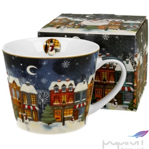 Bögre porcelán 610ml dobozban, Christmas City