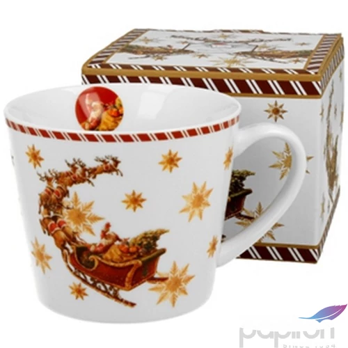 Bögre porcelán 610ml dobozban, Santa on Sleigh
