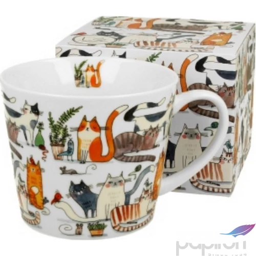 Bögre porcelán 610ml dobozban,Lazy Cats