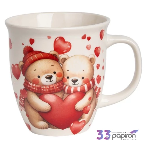 Bögre porcelán 650ml Bears with Hearts