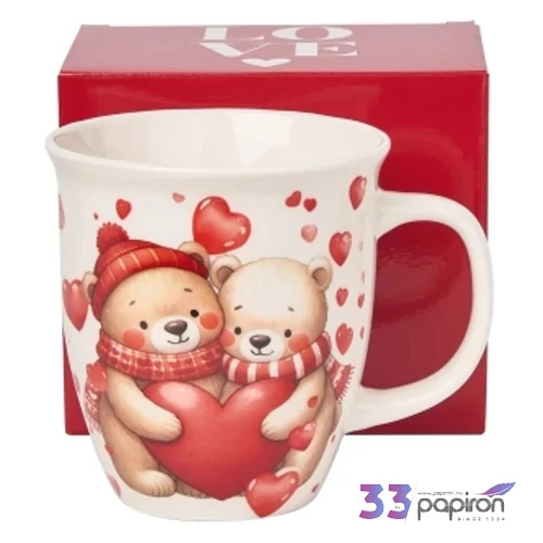 Bögre porcelán 650ml Bears with Hearts