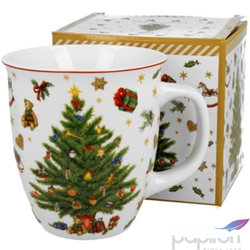 Bögre porcelán 650ml dobozban, Christmas Tree