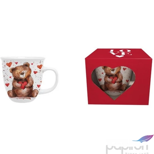 Bögre porcelán 650ml dobozban, Teddy Bear with a Heart