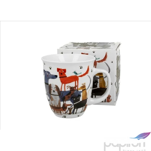 Bögre Porcelán 6,5dl Dog walk dobozban