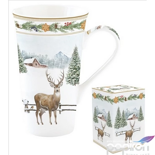 Bögre Porcelán 6dl White Forest dobozban