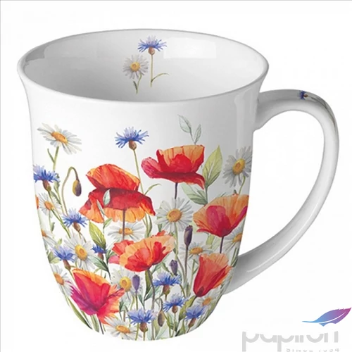 Bögre porcelán Ambiante Poppies and Cornflowers 4dl porcelánbögre
