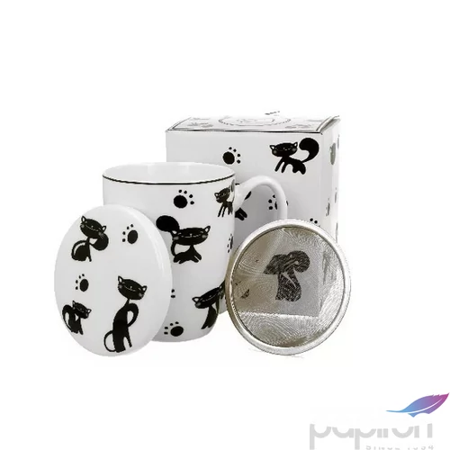 Bögre porcelán Szűrős, 380ml cicás
