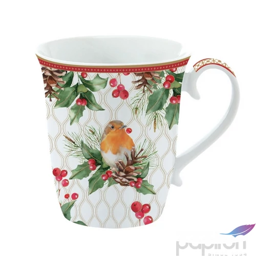 Bögre Porcelán karácsonyi 2,7dl Christmas Berries dobozban
