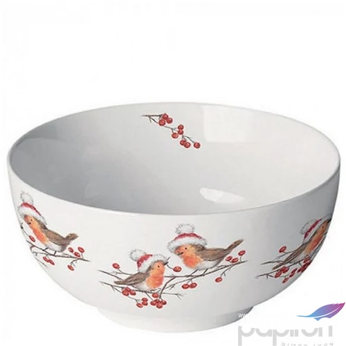 Bögre Porcelán karácsonyi Christmas robins white 6,5x14cm